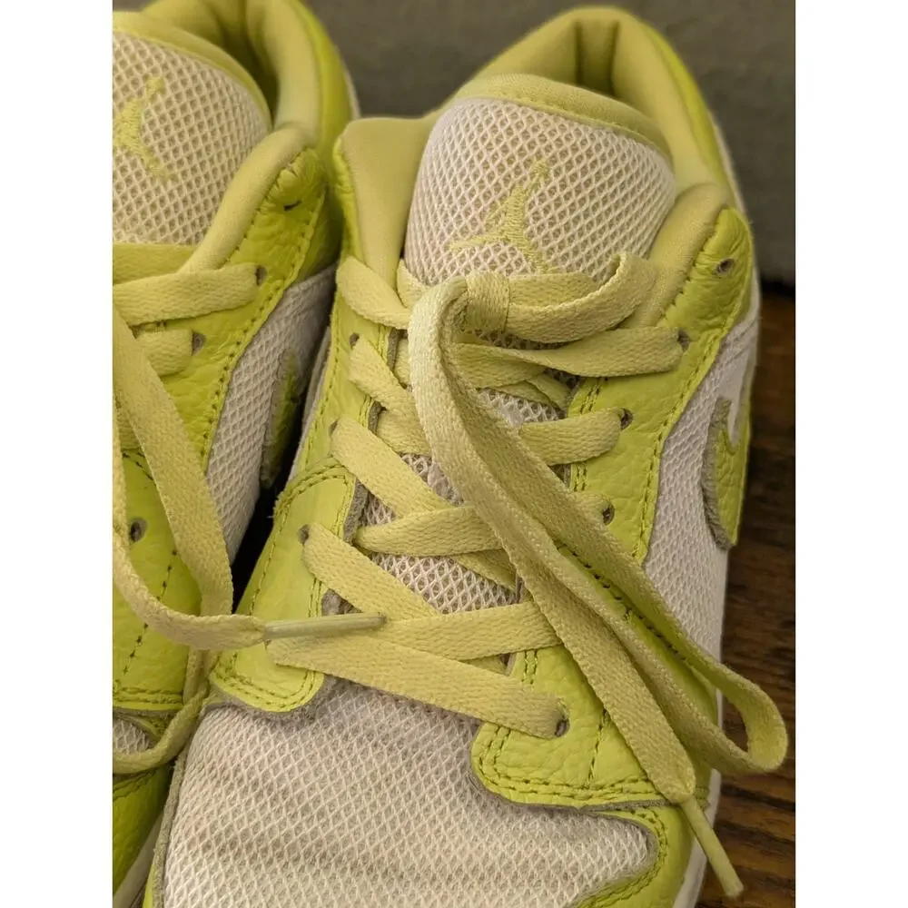 Nike Air Jordan 1 Low 6y Women's 8 Mens 7 Uk 6 SE White Limelight DH9619-103